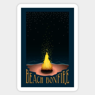 Beach Bonfire Magnet